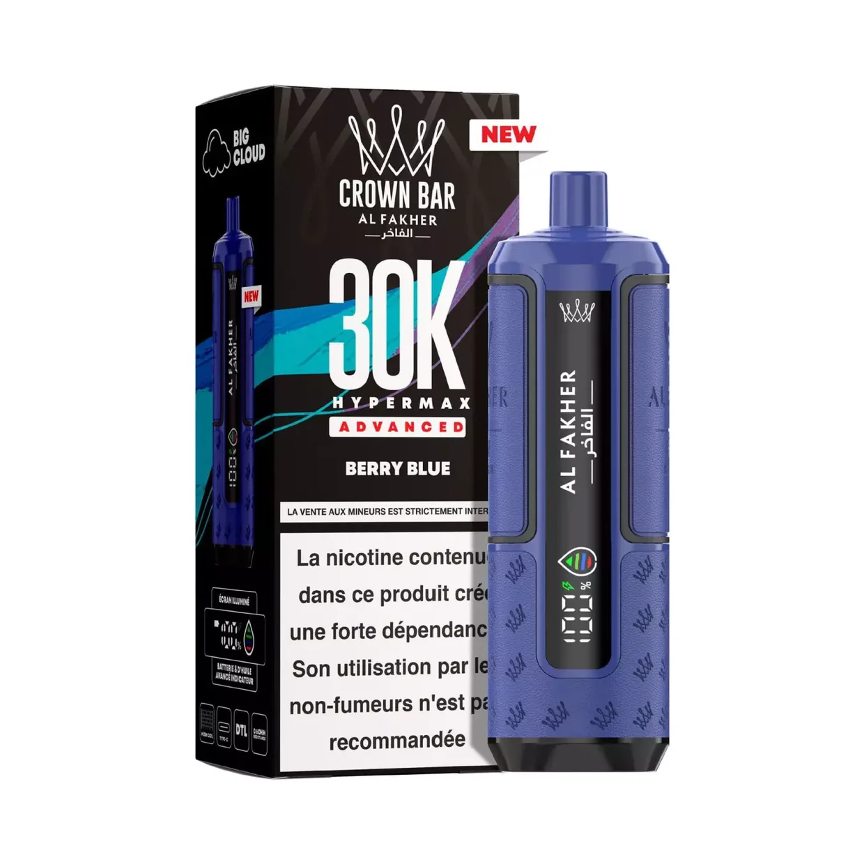 Al Fakher Crown Bar HyperMax 30K Advanced